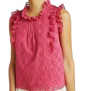 Maeve x Anthropologie Tilly Eyelet Blouse – Size 14